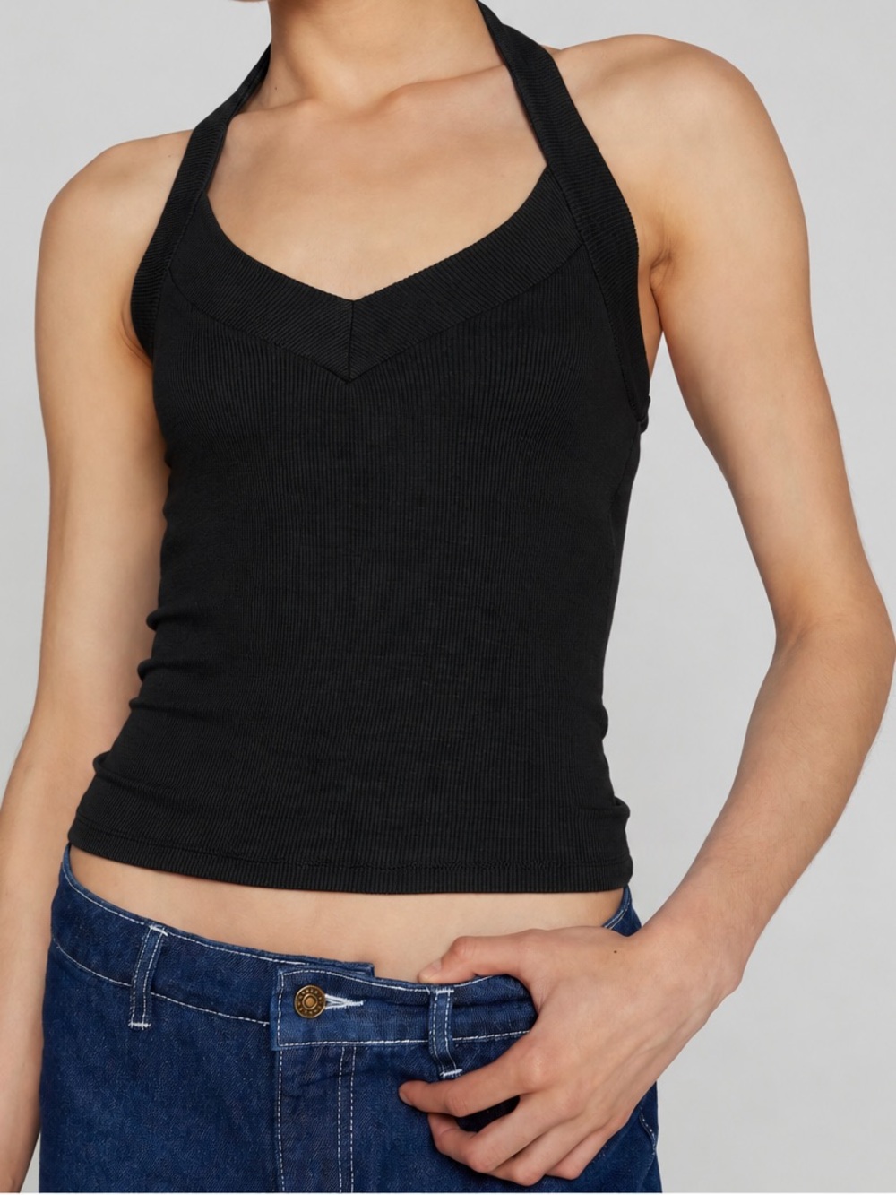 Urban Outfitters x Silence + Noise Rebel V-Neck Halter Top